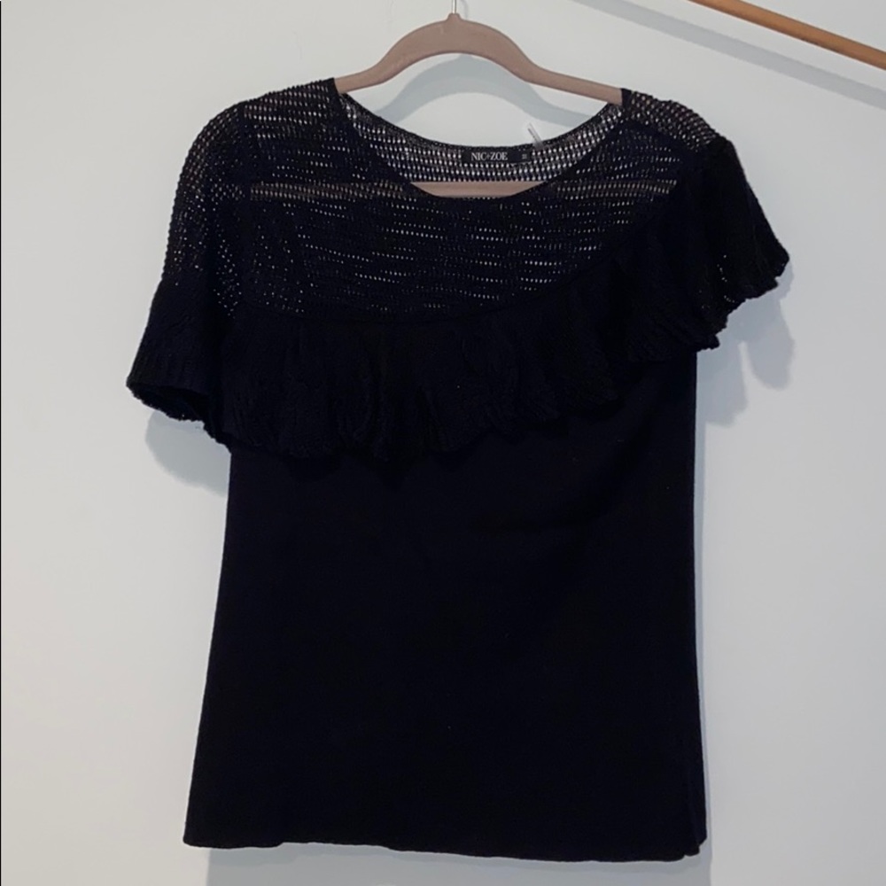 Black evening tee